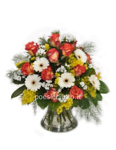 BOUQUET DI FIORI E MIMOSA